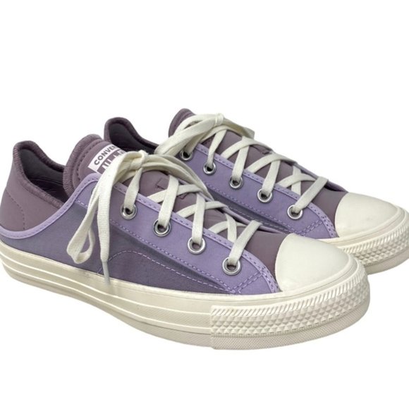 Converse Chuck Taylor Crush Heel Mule Sneakers Women's Low Violet Canvas A03503F - Picture 8 of 10